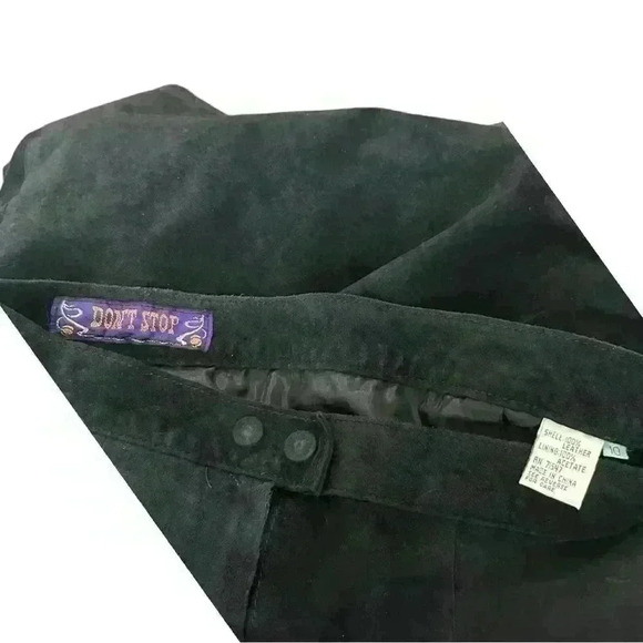 Don’t Stop Leather Slit Midi Skirt - Picture 3 of 4